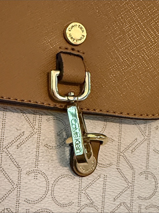 Calvin Klein White & Tan Logo Mini Backpack main image 10